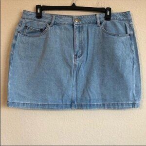 Forever 21 Jean Skirt Plus Size Mini NWT